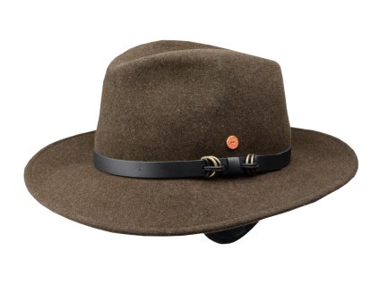 Cestovný nekrčivý vodeodolný hnedý klobúk Mayser - Earflap Georgia Traveller (s ušnými klapkami)