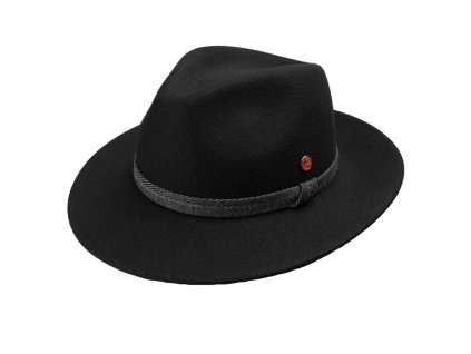 Cestovný nekrčivý vodeodolný čierny klobúk Mayser - Gedeon Mayser