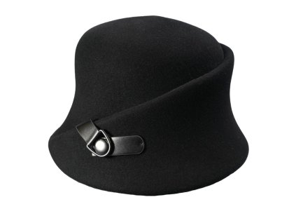 Dámsky čierny klobúk Cloche - Lina