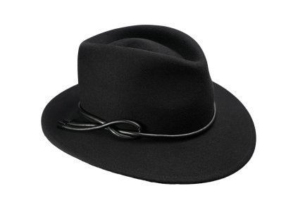 Dámsky luxusný čierny klobúk s kašmírom - Pita
