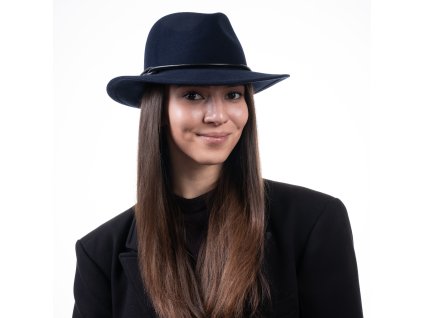 Dámsky luxusný modrý klobúk s kašmírom - Pita
