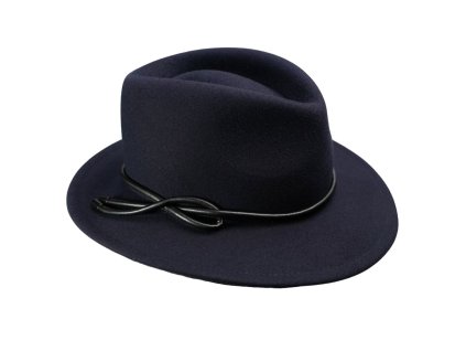 Dámský luxusní modrý klobouk s kašmírem - Pita