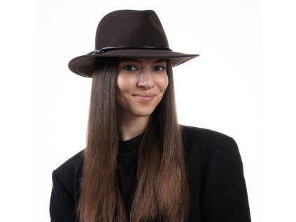 Dámsky luxusný hnedý klobúk s kašmírom - Pita
