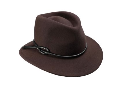 Dámsky luxusný hnedý klobúk s kašmírom - Pita