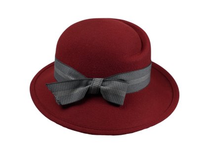 Dámsky nemačkavý červený klobúčik - Jana