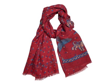 Obojstranný vlnený šál Calabrese Napoli