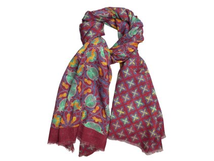 Obojstranný vlnený šál Calabrese Napoli