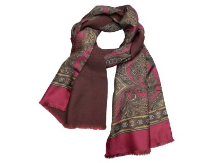 Hodvábna obojstranná šatka Calabrese Napoli