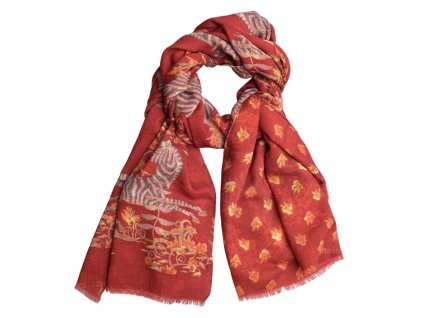 Obojstranný vlnený šál Calabrese Napoli