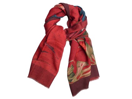 Obojstranný vlnený šál Calabrese Napoli