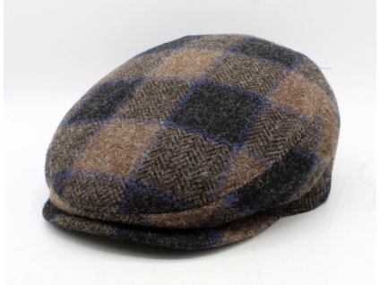 Pánska hnedá kockovaná zimná bekovka - Fiebig