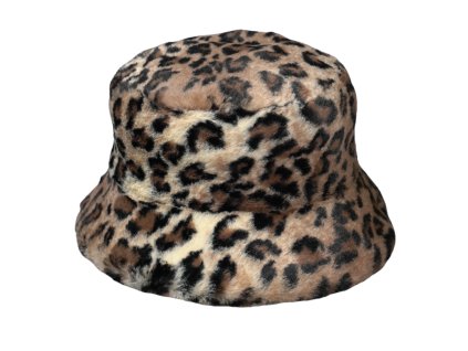 Luxusný chlpatý leopardí bucket hat Philippa - Mayser