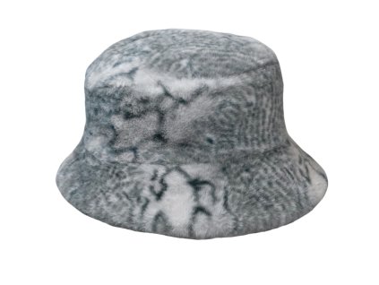 Luxusný chlpatý šedý bucket hat Philippa - Mayser