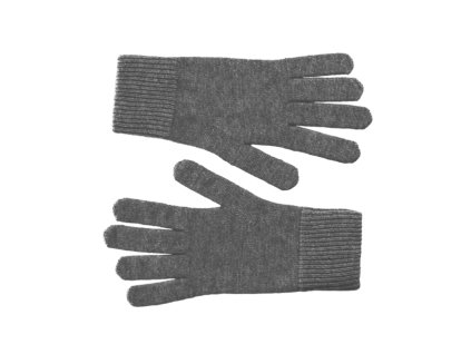 Dámske tmavo šedé rukavice - Fiebig 100% kašmír
