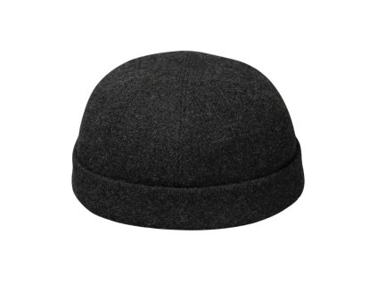 Šedá melírovaná vlnená čiapka Shetland - Docker cap - zimná vlnená čiapka