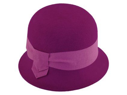 Dámsky plstený Velvet klobúčik Fuchsia Cloche - Fiebig
