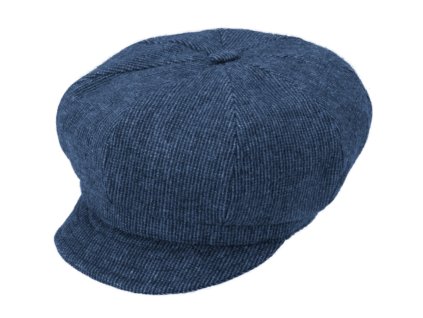 Dámska modrá zimná vlnená bekovka - Shetlandská vlna