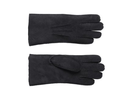 Čierne kožené rukavice z ovčej kože - Fiebig