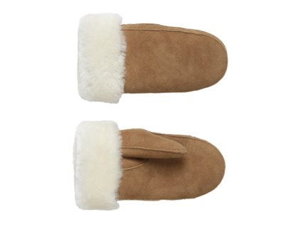 Hnedé kožené palčiaky z ovčej kože - Fiebig