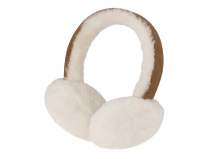 Kožušinové béžové klapky na uši - Fiebig