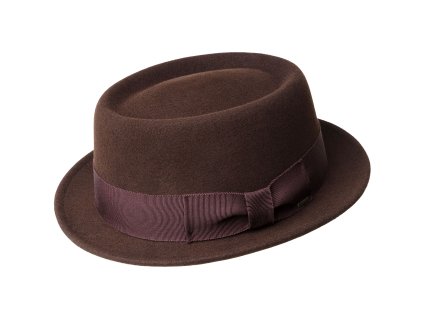 Bailey Darron – hnedý pánsky pork pie klobúk z plsti LiteFelt