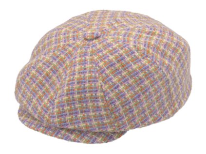 Pánska objemná 8-dielna vlnená bekovka Apple Green - Fiebig - Harris Tweed