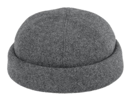 Vlnená svetlosivá čiapka Shetland melange - Docker cap - zimná vlnená čiapka
