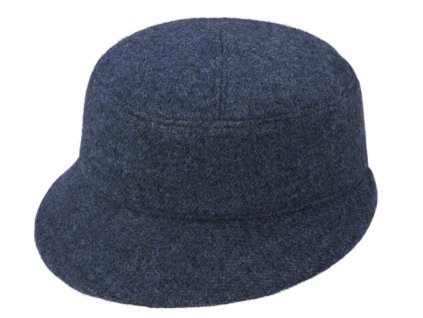 Dámska modrá zimná vlnená bekovka - Shetlandská vlna