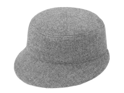 Dámska zimná svetlo sivá vlnená bekovka - Shetlandská vlna