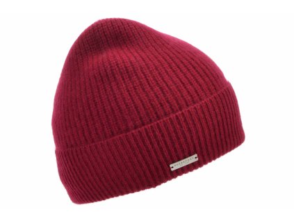 Kašmírová bordová čiapka od Seeberger - Classic Cashmere