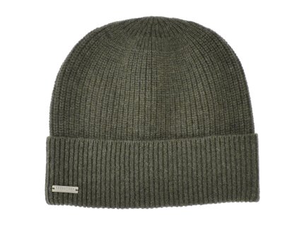 Kašmírová khaki čiapka od Seeberger - Classic Cashmere