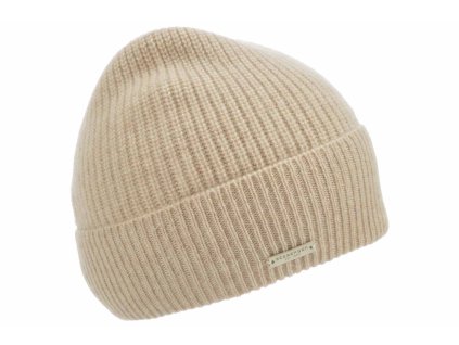 Kašmírová béžová čiapka od Seeberger - Classic Cashmere