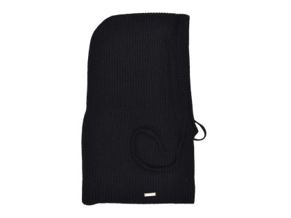 Kašmírová čierna čiapka/kapucňa od Seeberger - Balaklava