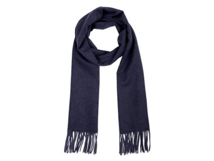 Modrá šatka 37 x 180 cm - 100 % Kašmír