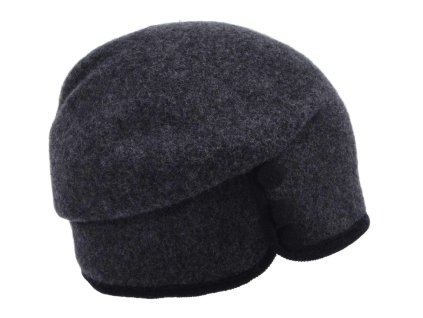 Dámska zimná čiapka Seeberger s gombíkmi – sivá