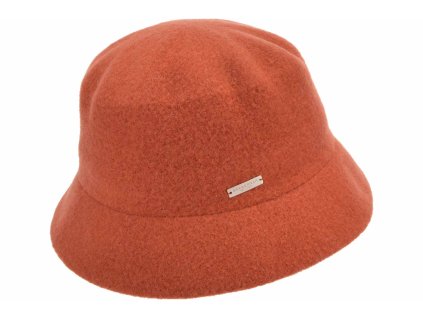 Bucket hat – zimný terakotový vlnený klobúk – Seeberger