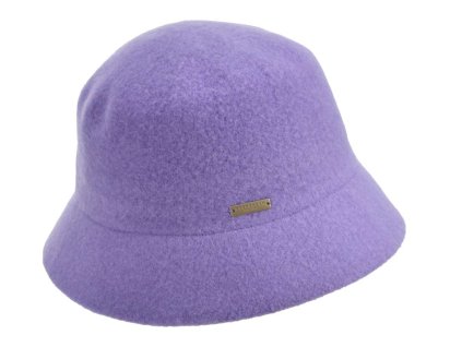 Bucket hat - zimný fialový vlnený klobúčik - Seeberger