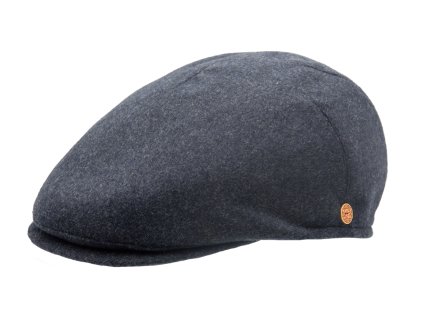 Pánska luxusná zimná modrá vlnená čiapka - Mayser - Sidney Extra