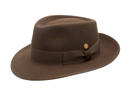 Hnedý klobúk Fedora Bogart - Mayser - Mio