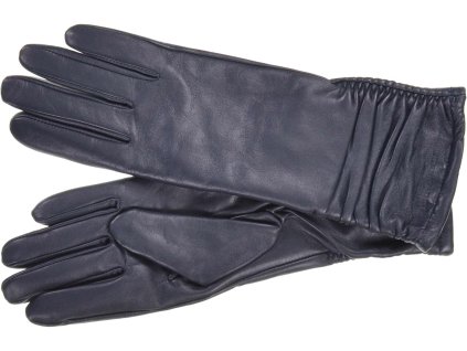 Dámske modré kožené rukavice s prešívaním - Seeberger
