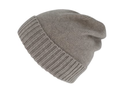 Unisex čiapka Taupe Fiebig - 100 % vlna Merino