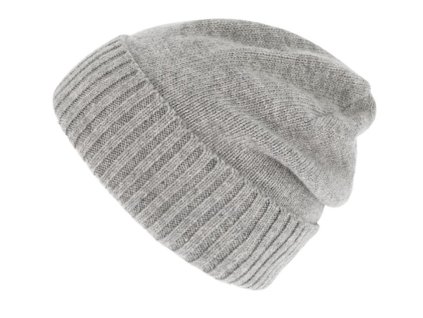 Šedá unisex čiapka Fiebig - 100 % vlna Merino