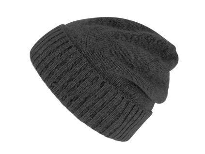 Tmavosivá unisex čiapka Fiebig - 100 % vlna Merino