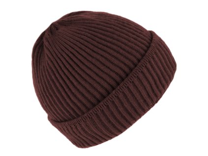 Unisex bordová čiapka Fiebig - 100 % vlna Merino