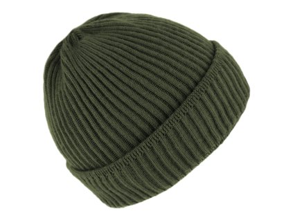 Olivová unisex čiapka Fiebig -  100 % vlna Merino