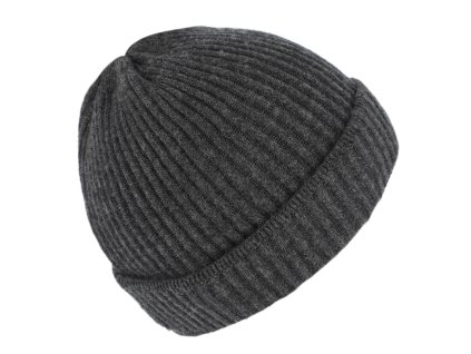 Tmavosivá unisex čiapka Fiebig - 100 % vlna Merino