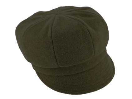 Dámska zimná olivová vlnená nepremokavá šiltovka - Sympatex