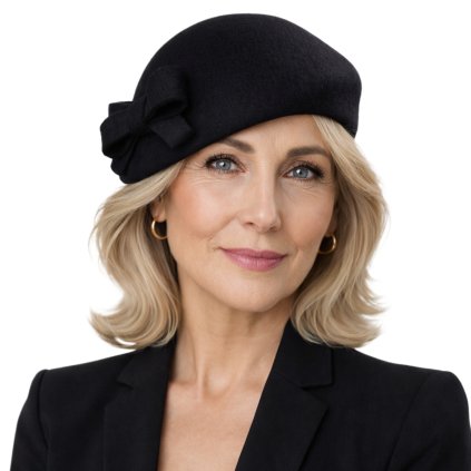 Dámska čierna plstená lodička Fiebig