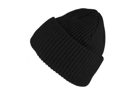 Objemná pletená zimná čiapka - Fiebig Black