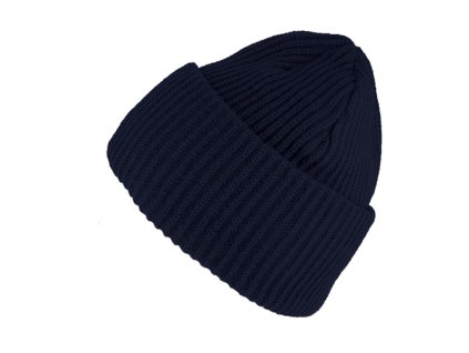 Objemná pletená zimná čiapka - Fiebig Námornícka Modrá